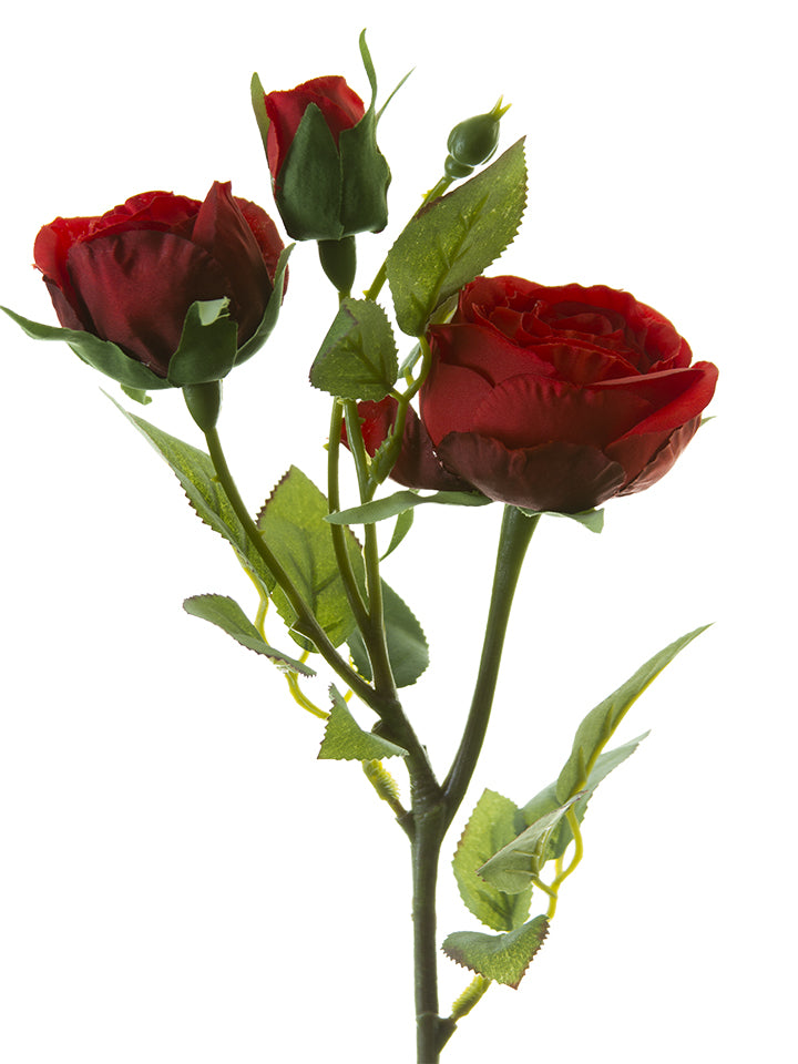 2220063RD | 17" | ROSE SPRAY 2F1B | RED - A&B Wholesale Market Inc