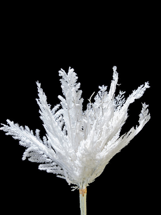 2825257WH | 19" | SNOWY CEDAR BUNDLE | FLOCKED WHITE