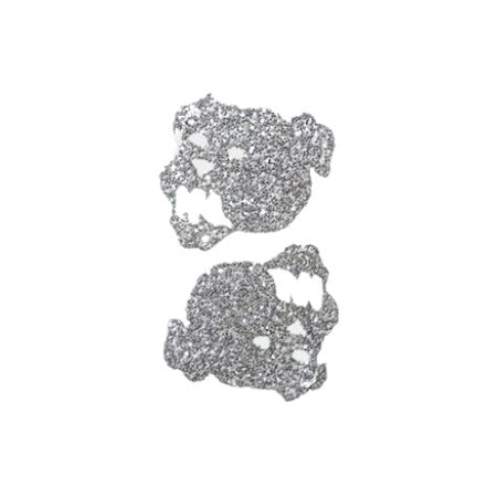180649 | Bulldog | Silver | 2Pcs/Sheet