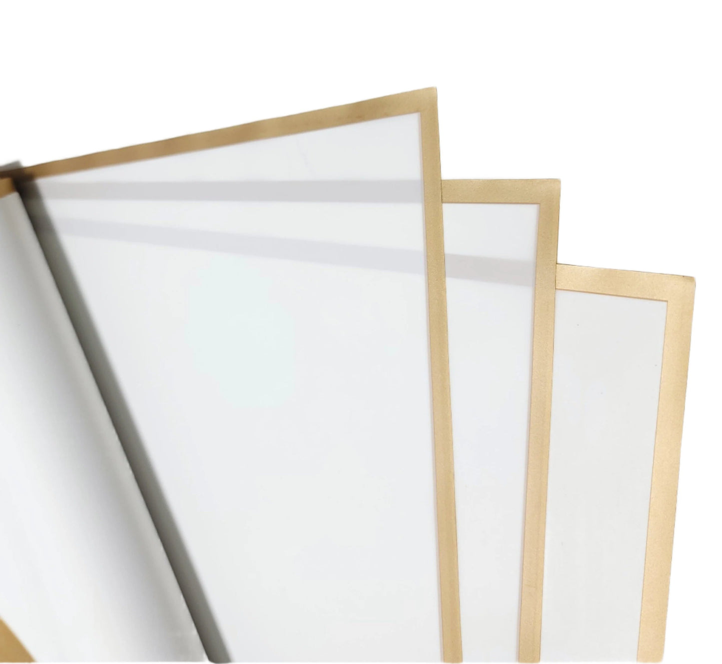 FS-58x58-029G | Matte Floral Sheets w/Gold Edge | White | 50sheets/pkg