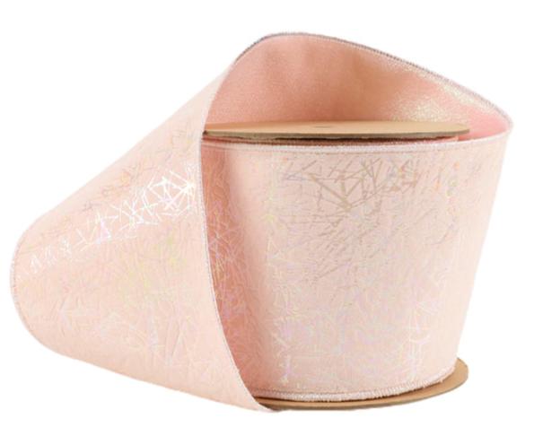 4437W-117-100E | 4" | Scribbles Wired Ribbon | Lt Pink Iridescent | 10yd