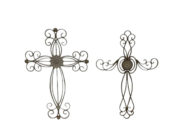 35042 | 20"H/21.5"H | METAL CROSS | 2 ASSORTED