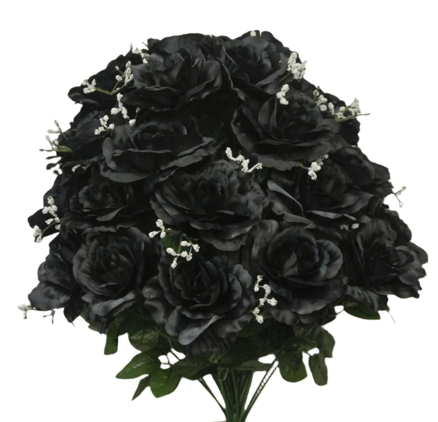 55919-BLACK 23" SATIN ROSE W/GYPSO - A&B Wholesale Market Inc