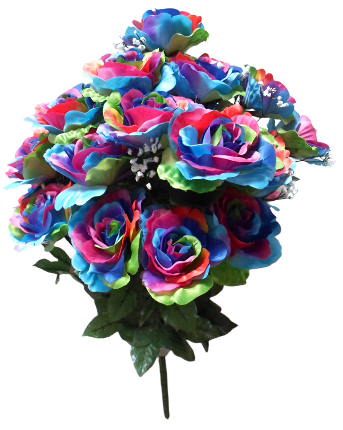 55919-RAINBOW 23" SATIN ROSE W/GYPSO - A&B Wholesale Market Inc