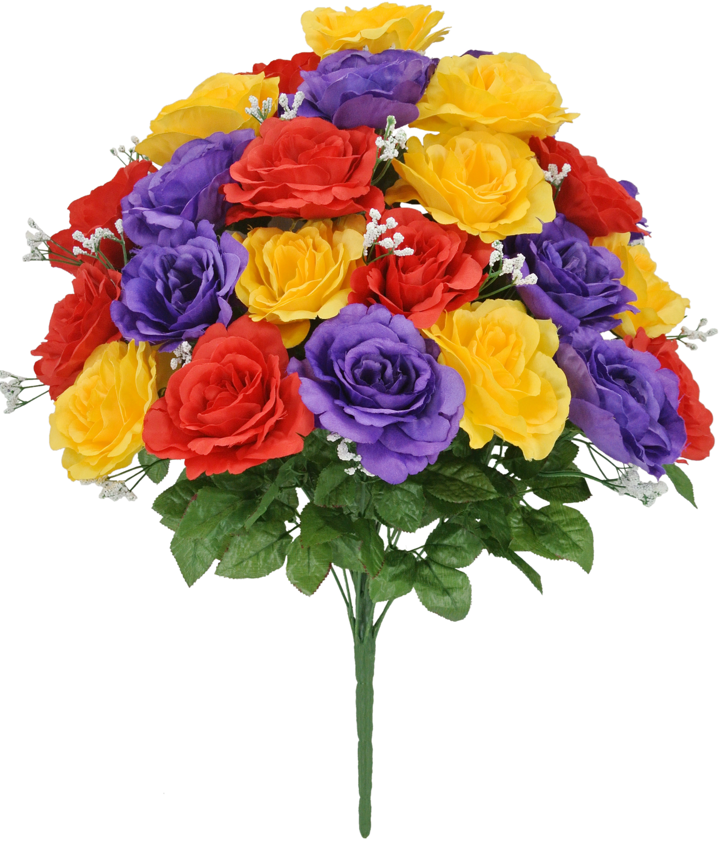 55919-RDYELPU | 23" | SATIN ROSE W/GYPSO X24 | RED/YELLOW/PURPLE
