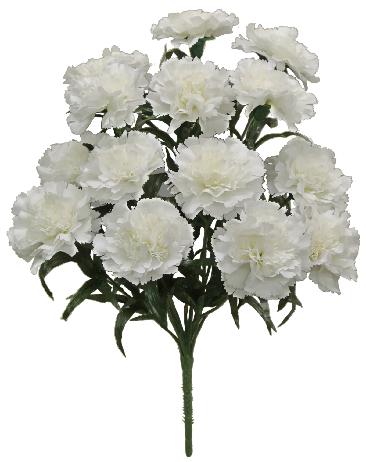 56996-WT 18" CARNATION BUSH X14 - A&B Wholesale Market Inc