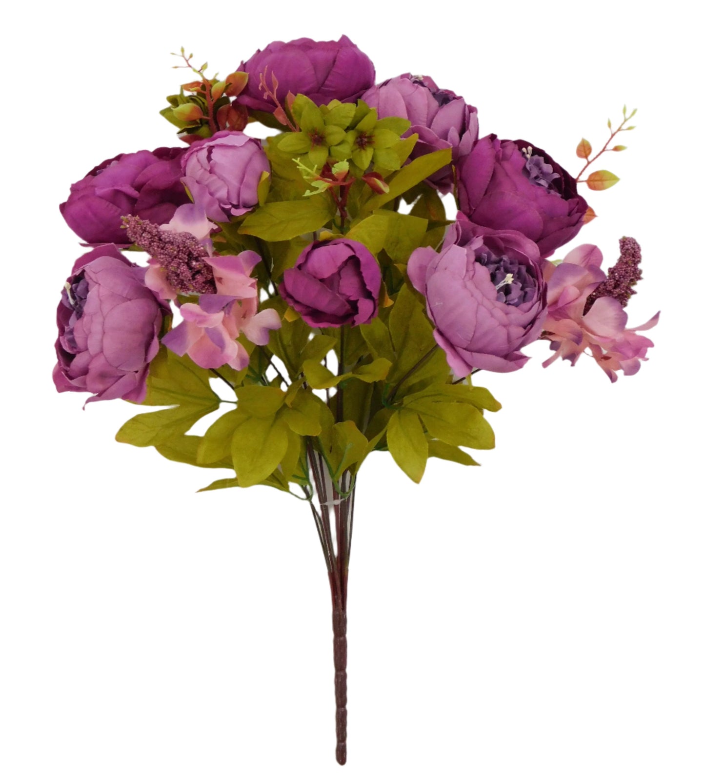 63220-PU | 20" | MIXED PEONY BUSH X13 | PURPLE - A&B Wholesale Market Inc