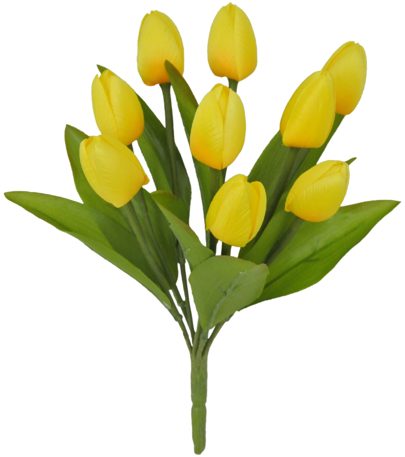 80310-YEL 13" TULIP BUSH X9 - A&B Wholesale Market Inc