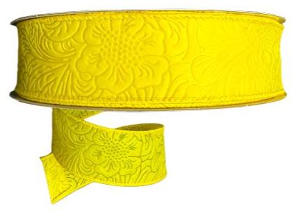 984240-22C | 2.5" | Flower Embossed | Daffodil | WATER RESISTANT | 50yds - A&B Wholesale Market Inc