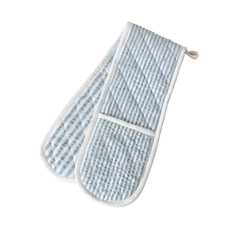 8FA1430 Double Oven Mitt-Blue - A&B Wholesale Market Inc