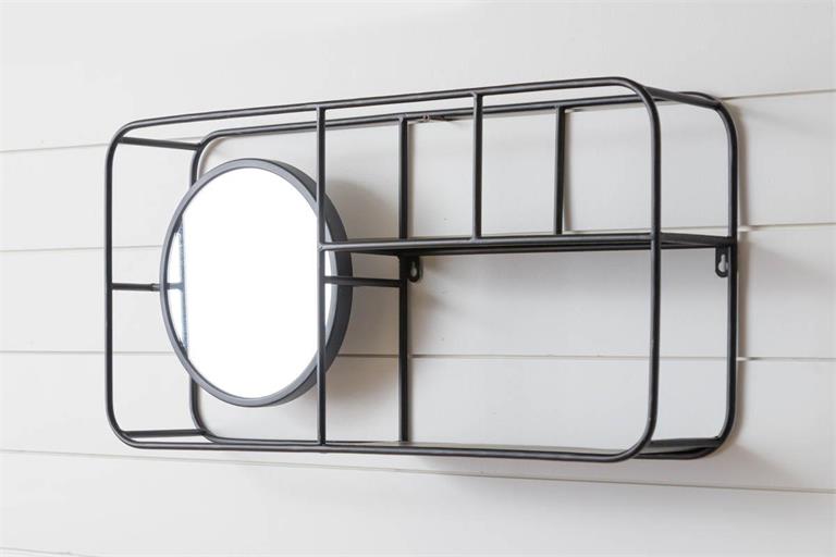 8T2138 Wall Shelf with Mirror - A&B Wholesale Market Inc