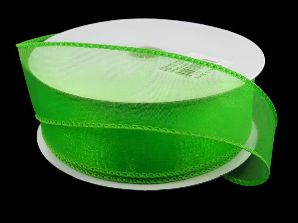 903409-09C | 1.5" | WIRED SHEER | LIME | 50Y