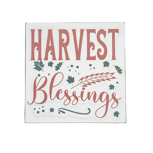 A22113 Harvest/Blessed Block Sign