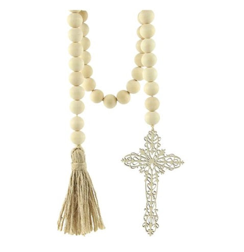 AW9696 Bead Garland w/Cross Tassels - A&B Wholesale Market Inc