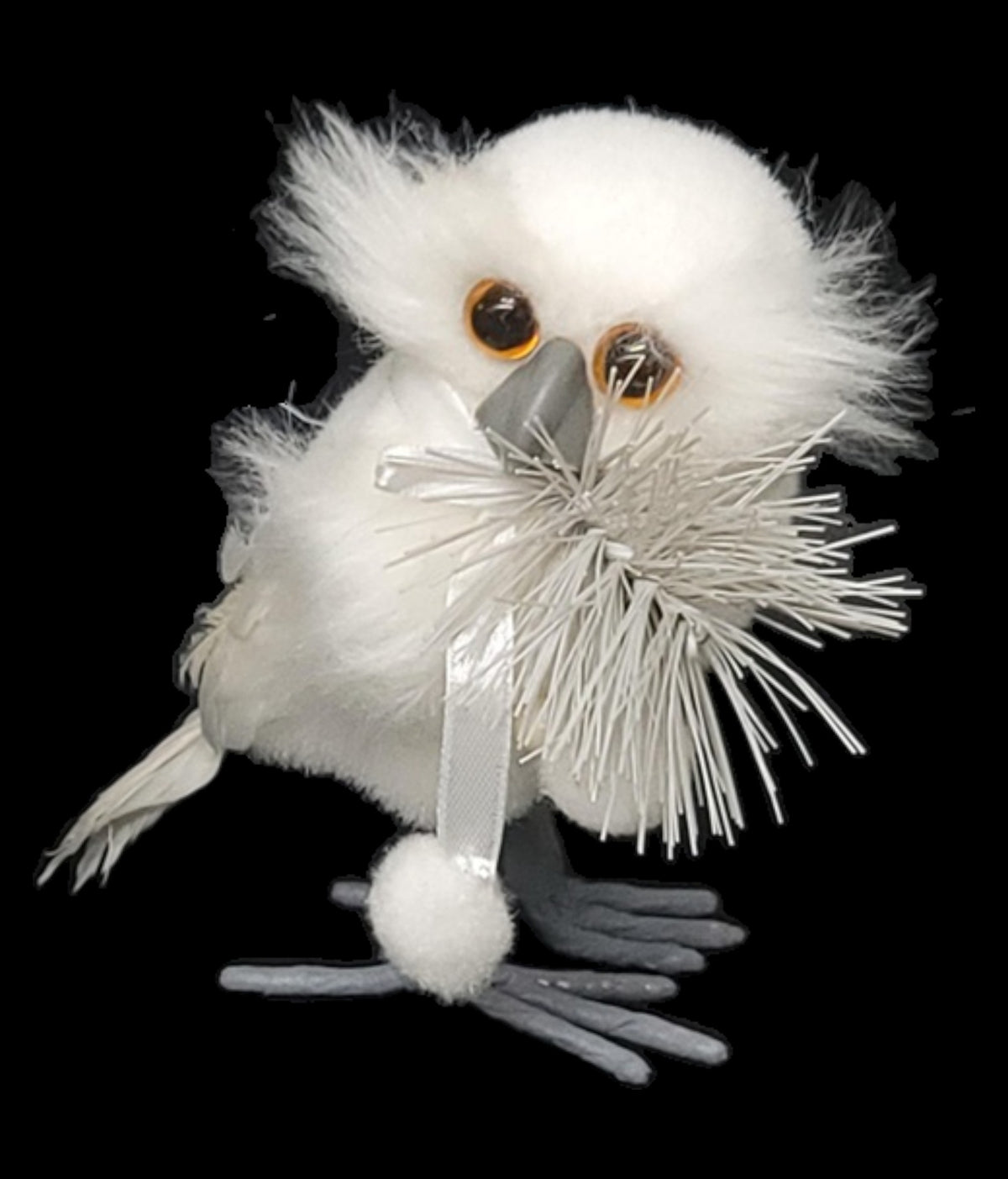 C22438 | FABRIC WHITE FANCY OWLS | WHITE | 2 ASSORTED