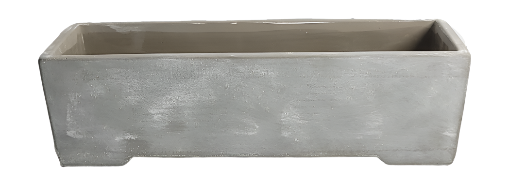 6880ST-M | Medium Stone Wash Rectangular Trough Garden Planter