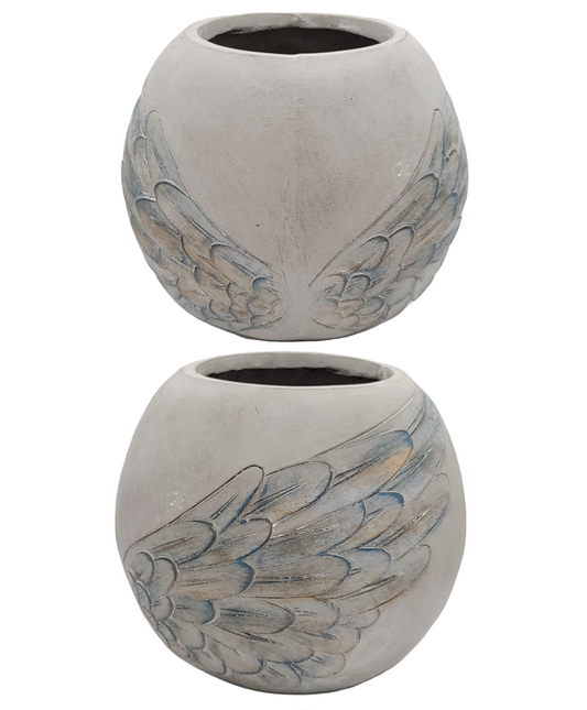 34696 | 12"DIA | ANGEL WINGS POT