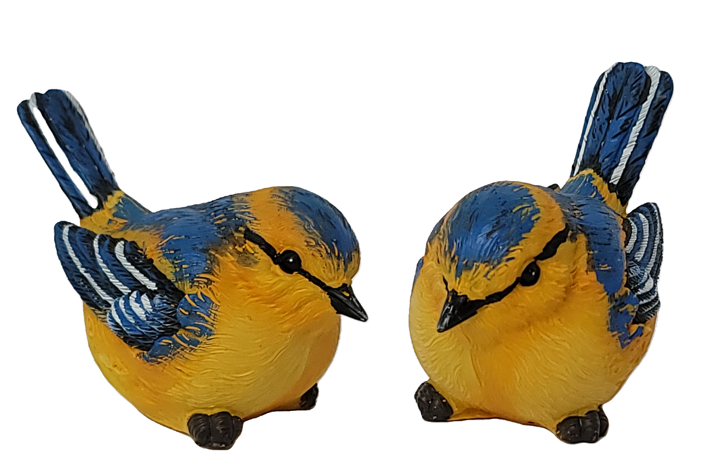 E22286 | Large Blue/Yellow Finch Bird | 2 Assorted - A&B Wholesale Market Inc