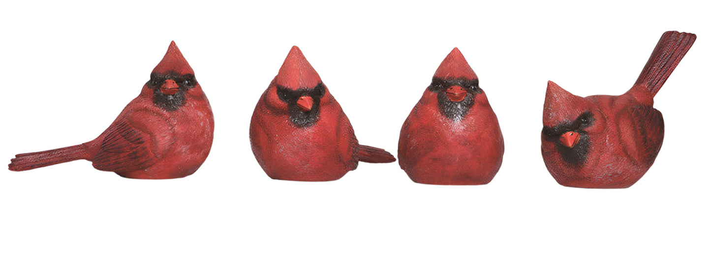 E15024 | Large Resin Cardinal | 4 Asst
