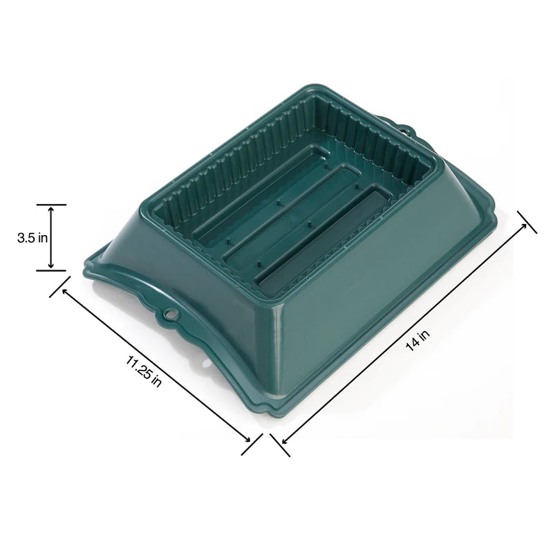 FNUS00005 | 10" | AQUATAINER THERMOFORM CASKET SADDLE | GREEN - A&B Wholesale Market Inc