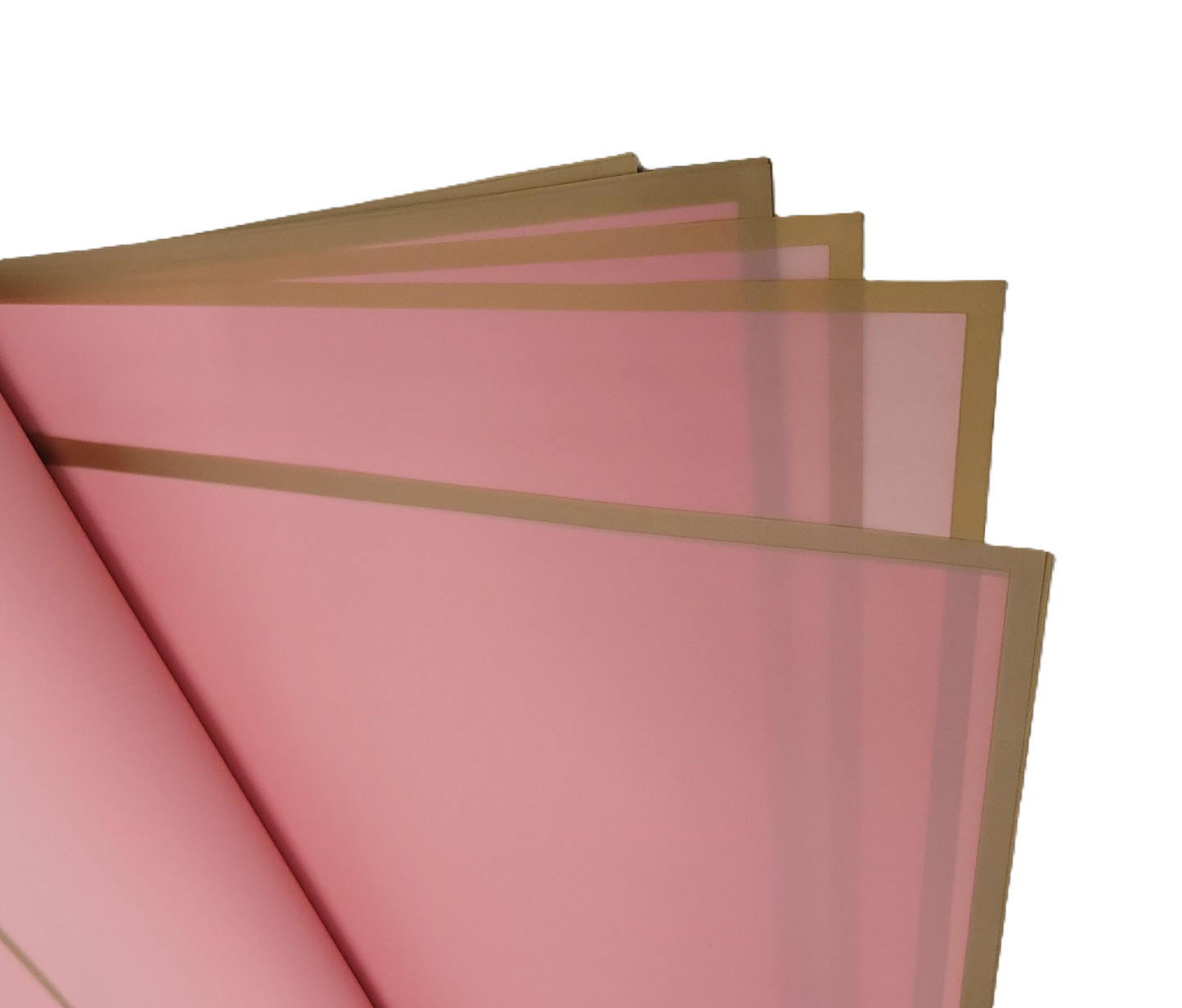 FS-58X58-150G | Matte Floral Sheets w/Gold Edge | Wild Rose | 50sheets/pkg