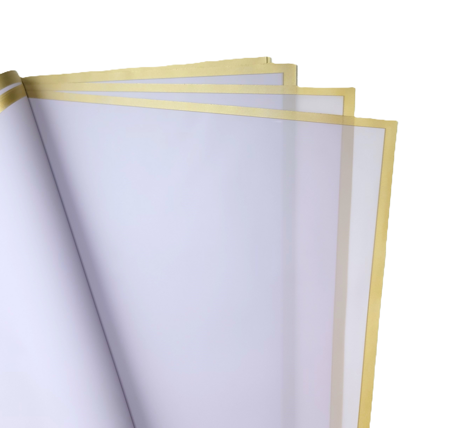 FS-58X58-430G | Matte Floral Sheets w/Gold Edge | Lilac | 50sheets/pkg