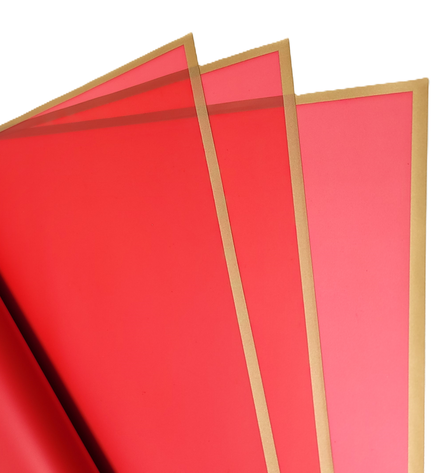 FS-58x58-250G | Matte Floral Sheets w/Gold Edge | Red | 50sheets/pkg - A&B Wholesale Market Inc
