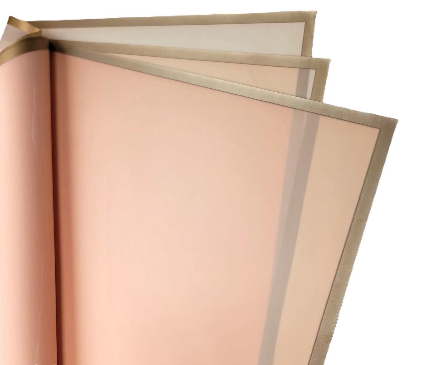 FS-59X59-811G | Matte Floral Sheets w/Gold Edge | Champagne | 50sheets/pkg