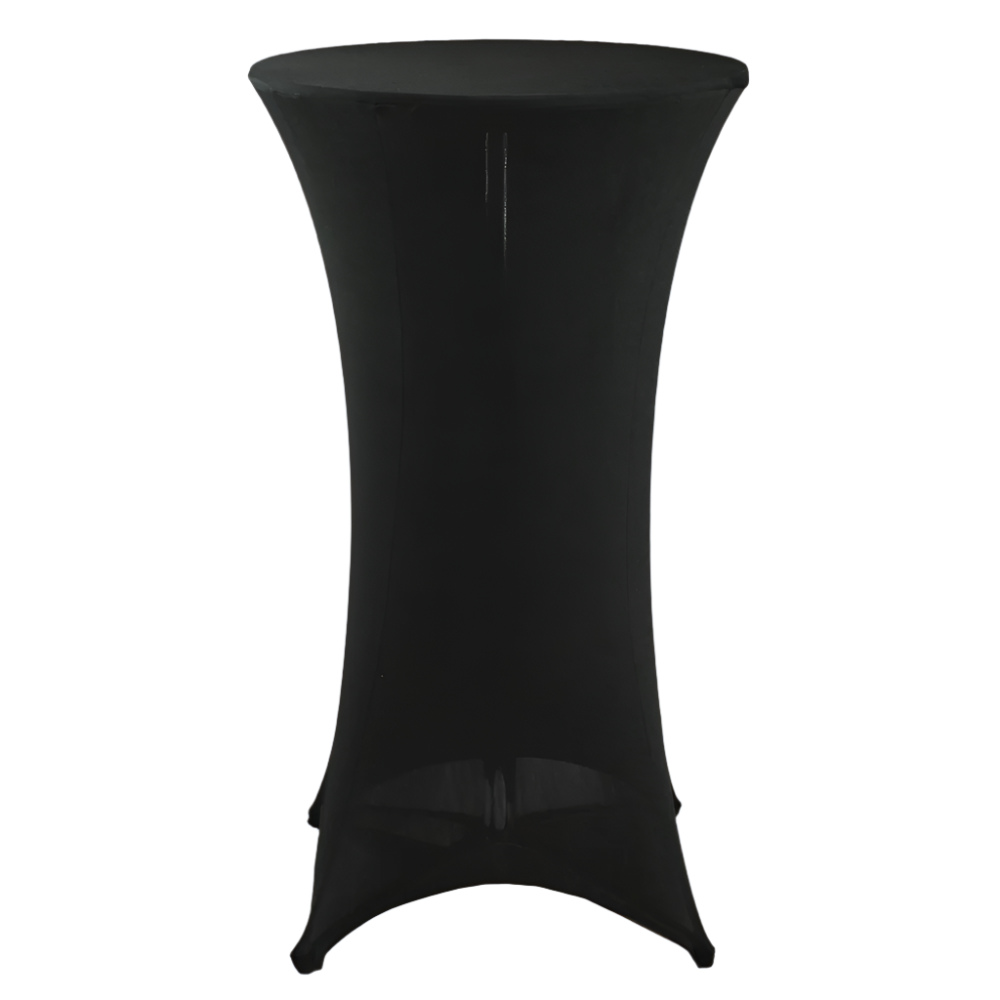 4220-Black | 24"x43" | Round Table Cover | Black