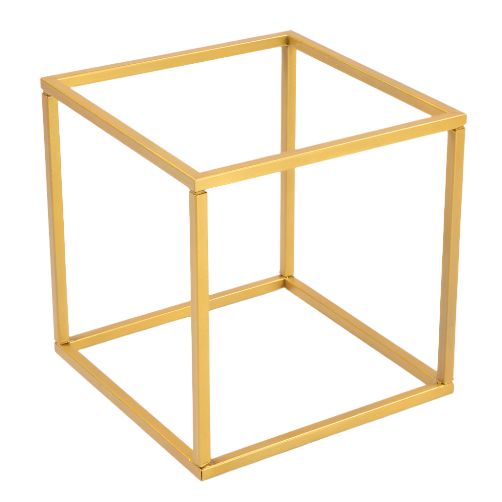7945-GOLD | 10" | Cube Centerpiece