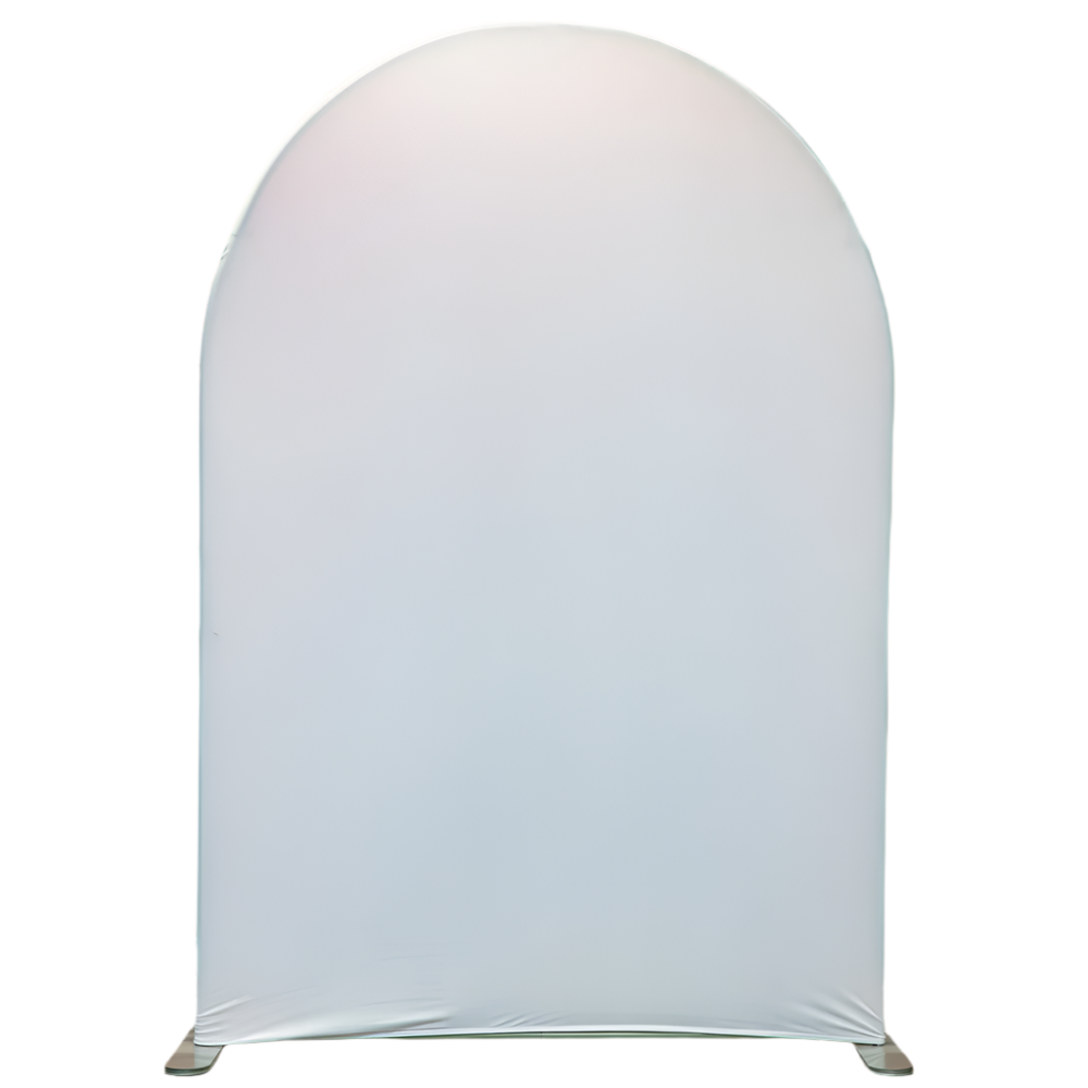 4207-WHITE | 90"H x 60"W | ARCH BACKDROP SPANDEX COVER | WHITE | 1 PC/BAG