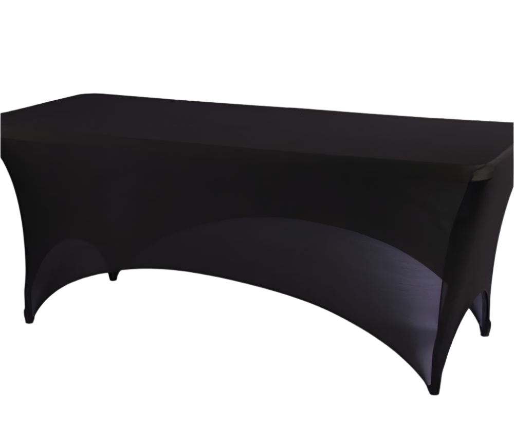 4209-BLACK | 8'L | Rectangular Table Cover | Black