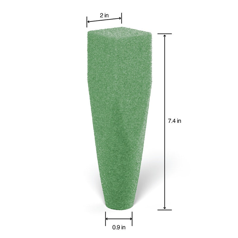 MV13G/72 | 7.4" x 1.9" | Vase Insert XPS Tapered | Green - A&B Wholesale Market Inc