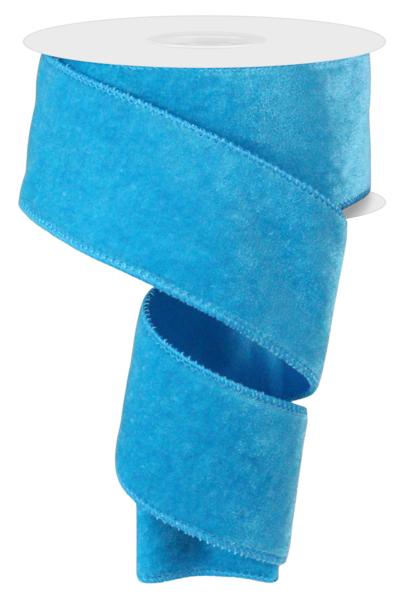 RGE165952 | 2.5" | Deluxe Velvet/Satin Backing | Turquoise | 10yds