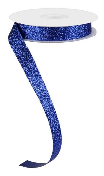 RJ203425 | 5/8" | Glitter On Metallic | Hot Cut | Royal Blue | 25yd