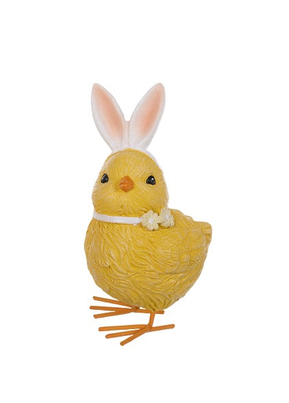 S25071 | Resin Chick w/Bunny Ears | 3 Asst