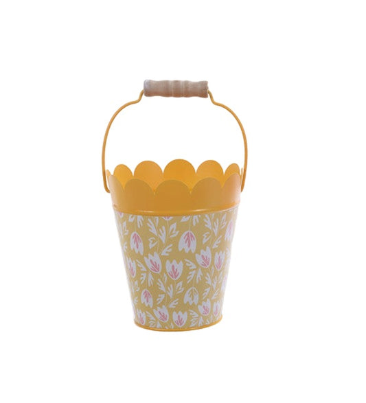 S25074 | Metal Spring Bucket w/Handle | 3 Asst