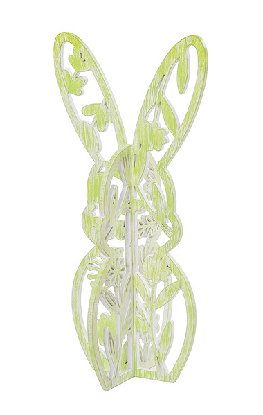 S25085 | METAL 3D CUTOUT RABBIT STAND | 3 ASSORTED