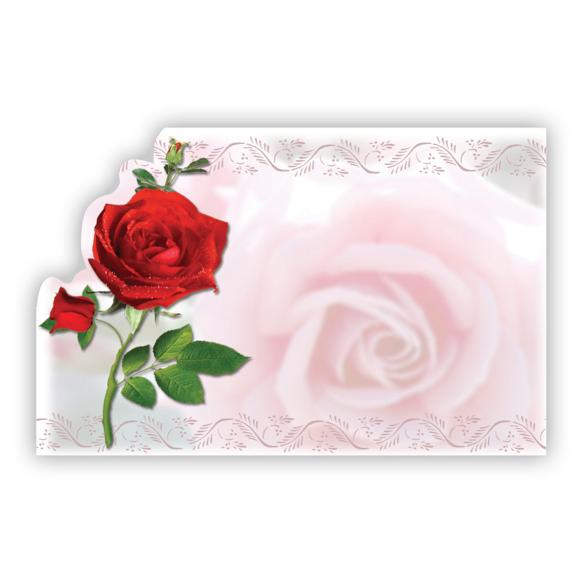 SP0084 | NO SENTIMENT | Red Rose | 50Cards/Pkg