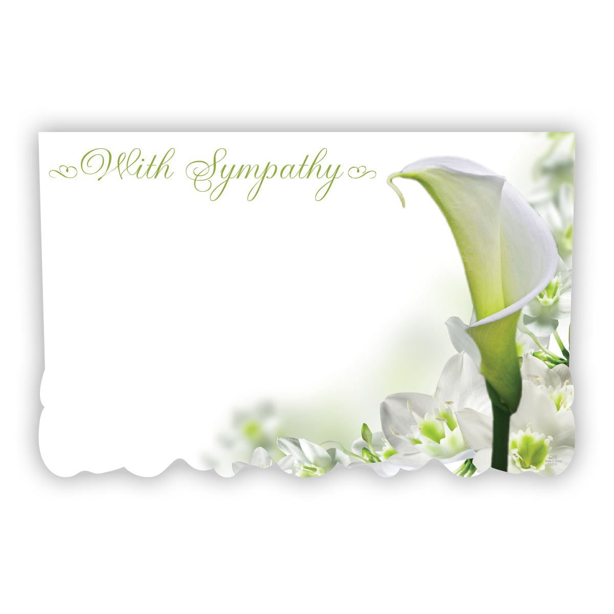 SP0207 | SYMPATHY | "With Sympathy" | 50Cards/Pkg