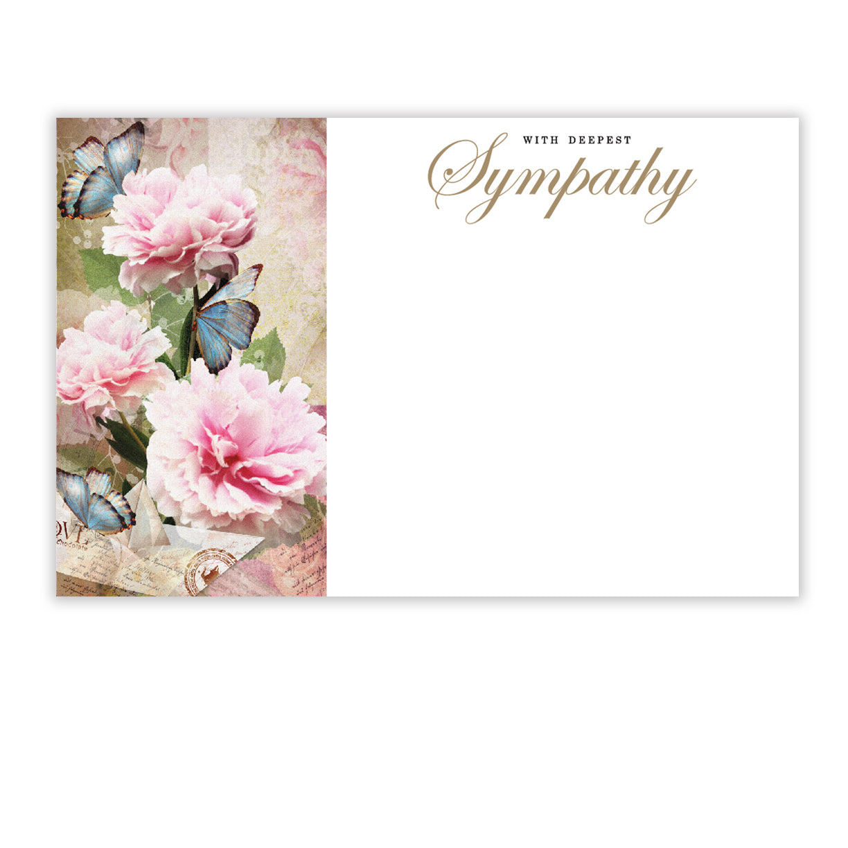 SP0702 | SYMPATHY | "With Deepest Sympathy" | Butterflies and Memories | 50Cards/Pkg