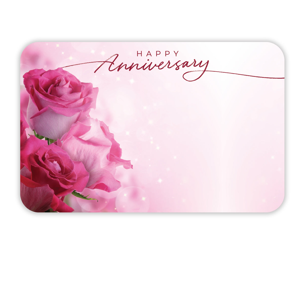 SP0708 | ANNIVERSARY | "Happy Anniversary"- Pink Roses | 50Cards/Pkg