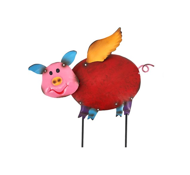 T24567 Metal Brt Cow/Pig Fly Stake - A&B Wholesale Market Inc