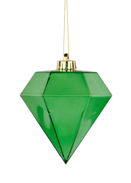 XH114706 | 120Mm | Clear Diamond Ball Ornament | Emerald Green