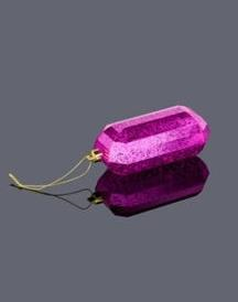 XJ551407 | 5.25"L | Antique Look Gem Ornament | Fuchsia