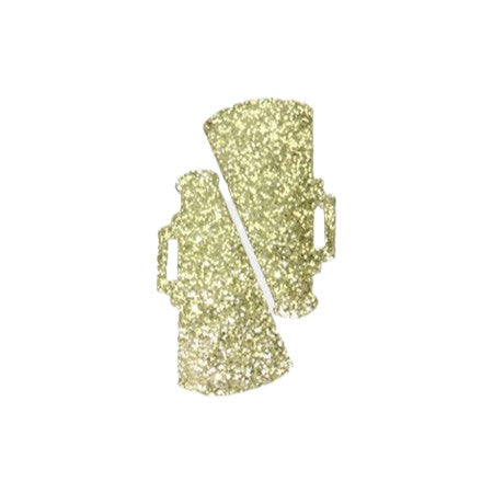 180802 | Megaphone Glitter Sticker | Soft Gold | 2Pcs/Sheet
