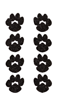 180358 Paw Print Mini BLACK - A&B Wholesale Market Inc