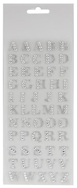 MD031426 1/2" Rhinestone Letter Sticker Page - A&B Wholesale Market Inc