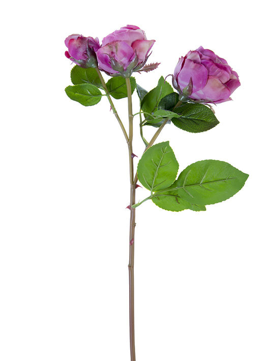 2251002FU 21" Cabbage Rose Spray x3 - A&B Wholesale Market Inc