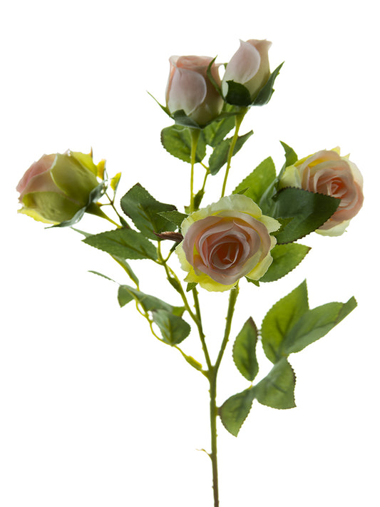 2220064PC | 17" | MINI ROSE SPRAY X5 | PINK/CREAM - A&B Wholesale Market Inc